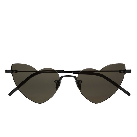 Saint Laurent SL 254 LouLou rimless heart sunglasses - Picture 1 of 5
